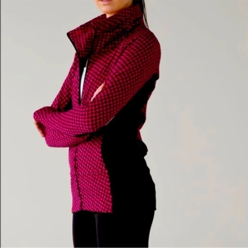 Lululemon Radiant Jacket Deep Dive Berry Rumble Black/Black Size 6